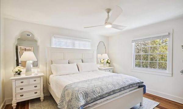 Bright white bedroom