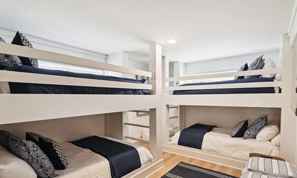 Bunk room with four beds